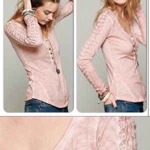 Baby pink free people long sleeve